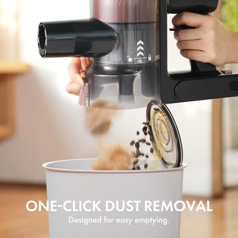 Cordless Vacuum Cleaner – 28KPa Powerful Suction, 50-Min Runtime, 8-in-1 Lightweight Design for Pet Hair & Carpets